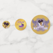 Royal African Princess Fancy Paarse goudglitter Confetti (Voorkanten)