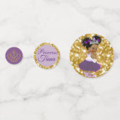 Royal African Princess Fancy Paarse goudglitter Confetti (Achterkanten)