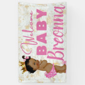 Royal African Princess Pink|Gold Marble Fancy Spandoek (Verticaal)