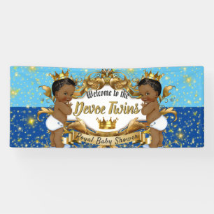 Royal African Twin Boys  Blue and Gold Sparkles Spandoek