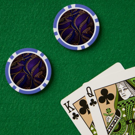 Royal Afro Wax Pattern Poker Chips (Pokertafel (Dubbel))