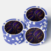 Royal Afro Wax Pattern Poker Chips (Opstapeling)