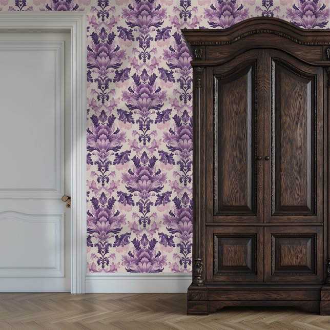 Royal Amethyst Damask Princesscore Behang (Royal Amethyst Damask Princesscore Wallpaper)