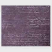 Royal  Amethyst Paars Old Script Cadeaupapier (Vlak)