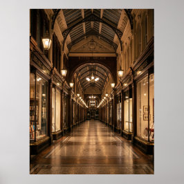 Royal Arcade Vintage Interior Hall Poster