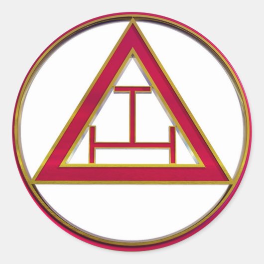 Royal Arch Triple Tau Ronde Sticker (Voorkant)