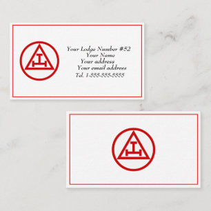 Royal Arch Vrijmetselaar Symbool Vrijmetselaar Visitekaartje