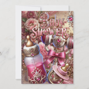 Royal Baby shower Invitation  Bloemenjuweel Kaart