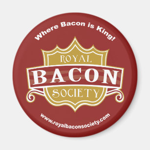 Royal Bacon Society Round Magnet Magneet