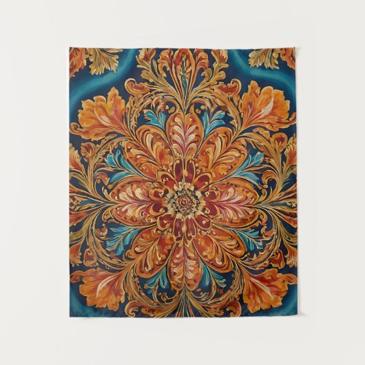 Royal Baroque Floral Tapestry Wandkleed (Voorkant)