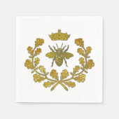 Royal Bee Crest & uw kleur Servet (Voorkant)