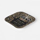 Royal Birthday Party Crown  Invitation Papieren Bordje (Gebogen)