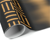 Royal Black African Bogolan Gift Wrap Cadeaupapier (Rol Hoek)