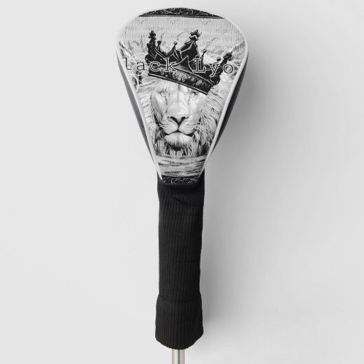 Royal black Lyon  Golfheadcover (Voorkant)