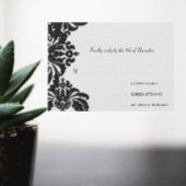 Royal Black Mariage damassé RSVP