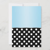 Royal Black Polka Dot Blue Quinceañera Invitations (Dos)