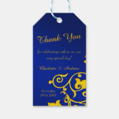 Royal Blauw en Goud Dank U Cadeaulabel (Voorkant)
