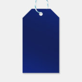 Royal Blauw en Goud Dank U Cadeaulabel (Achterkant)