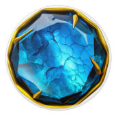 Royal Blauw en Goud Sieraden Stone Keramische Knop (Voorkant)