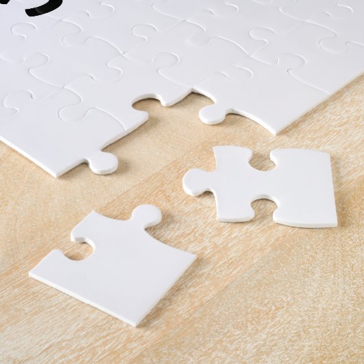 Royal Blauw en Wit Cheerleader Legpuzzel (Zijkant)