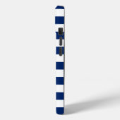 Royal Blauw en witte strepen Case-Mate iPhone Case (Achterkant / Links)