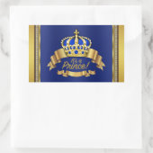 Royal Blauw Goud Prins Waterfles Label (Tas)
