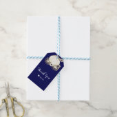 Royal Blauw & Goud Sparkling Assepoester Carriage Cadeaulabel (Met Touw)