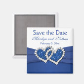 Royal Bleu et Blanc Mariage Favor Magnet (Recto/Verso)