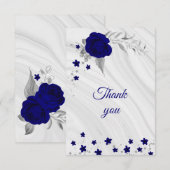 royal bleu gris gris marbre floral merci voiture (Devant / Derrière)