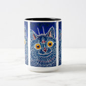 Royal bleu Kaleidoscope Tasse de chat (Centre)