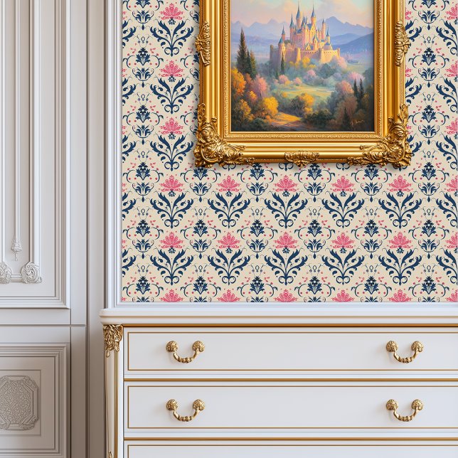  Royal Bloom Princesscore Behang (Vintage Royal Bloom Princesscore Wallpaper)