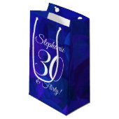 Royal Blue 30 en Flirty Birthday Party Klein Cadeauzakje (Voorkant Gekanteld)