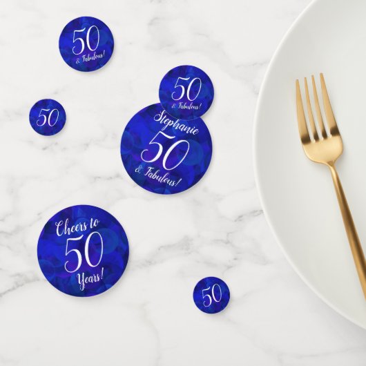 Royal Blue 50 en Fabulous Birthday Party Confetti (Groep)