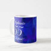 Royal Blue 55 en pensionering Koffiemok (Voorkant links)