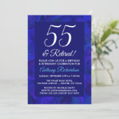 Royal Blue 55 en Uitgenodigd Uitnodiging voor Pens (Staand voorkant)