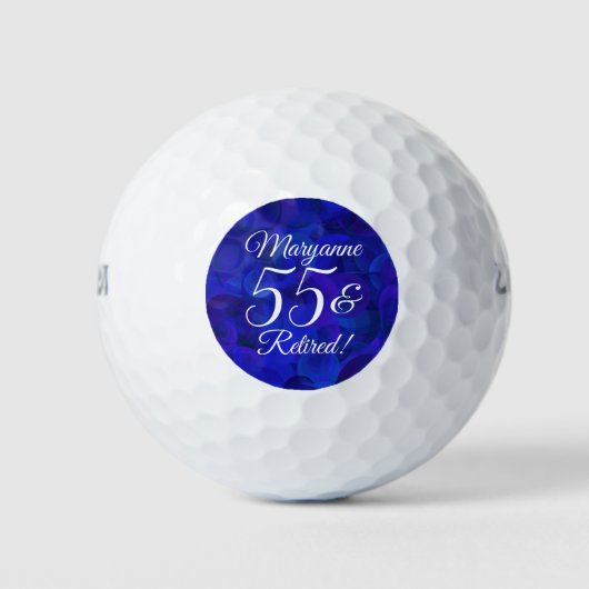 Royal Blue 55 & Retirement Party Golfballen (Voorkant)