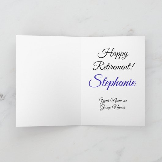 Royal Blue 60 en Happy Retirement in ruste Kaart (Binnen)