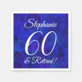 Royal Blue 60 en pensionering Servet (Voorkant)