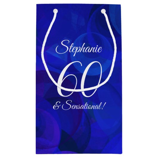 Royal Blue 60 en Sensational Birthday Party Klein Cadeauzakje (Achterkant)