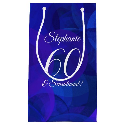 Royal Blue 60 en Sensational Birthday Party Klein Cadeauzakje (Voorkant)