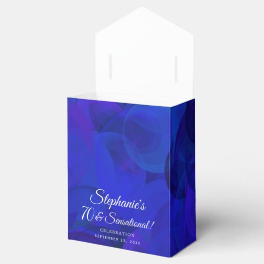 Royal Blue 70 en Sensational Birthday Party Bedankdoosjes (Geopend)