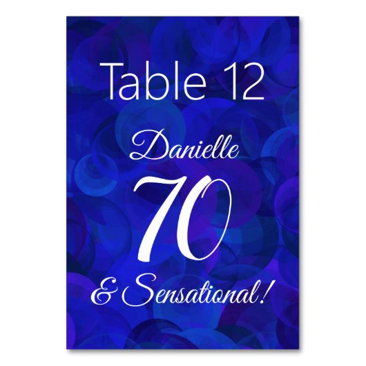 Royal Blue 70 en Sensational Birthday Party Kaart (Voorkant)