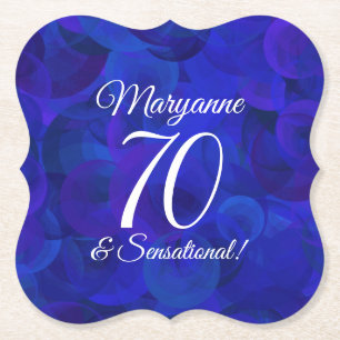 Royal Blue 70 en Sensational Birthday Party Kartonnen Onderzetters