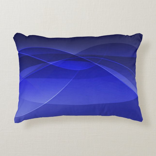 Royal Blue Abstract Modern Achtergrondontwerp Accent Kussen (Voorkant)