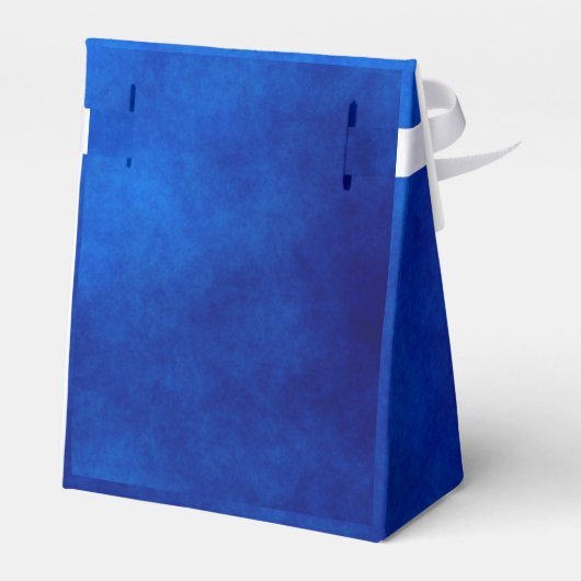 Royal Blue Abstracte Waterverf kunst Bedankdoosjes (Achterkant)