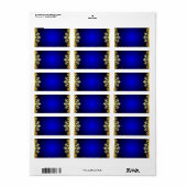 Royal Blue adresetiketten Etiket (Full Sheet)