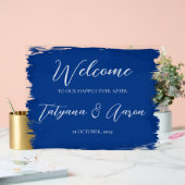 ROYAL BLUE AFFICHE DE BIENVENUE ACRYLIQUE HORZ (Mariage)