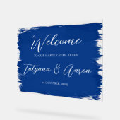 ROYAL BLUE AFFICHE DE BIENVENUE ACRYLIQUE HORZ (Angle)