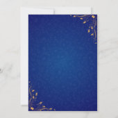 Royal Blue and Gold Corner Wedding Invitation | (Dos)
