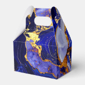 Royal Blue and Gold Marble Agate Birthday Party Bedankdoosjes (Achterkant)